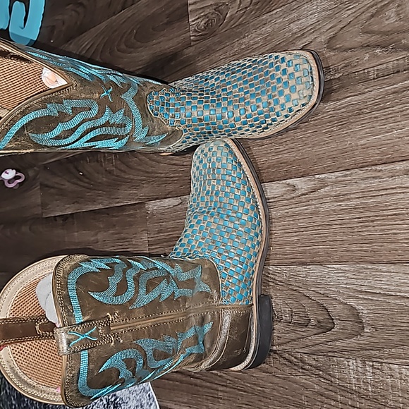 Twisted X Shoes - Basketweave Twisted X Boots Womens 7M